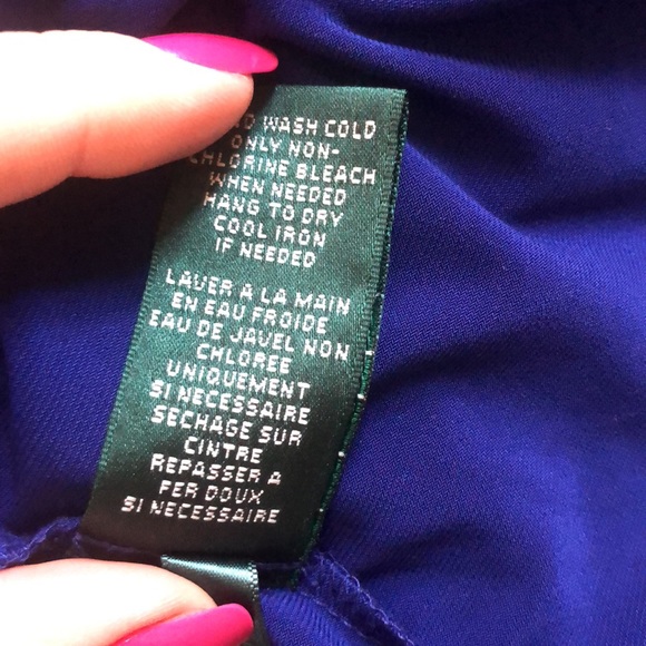 Lauren Ralph Lauren sleeveless color block shift dress white blue and black - Picture 6 of 11